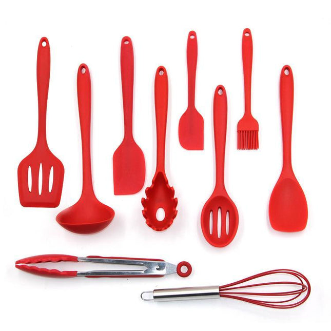 High Quality 10 Pieces Silica Gel Cooking Scoop