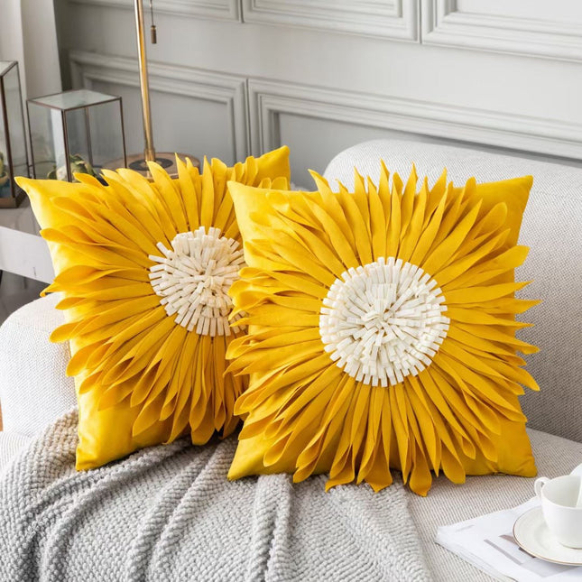 Fashion Modern Style White Throw Pillows Velvet Stitching