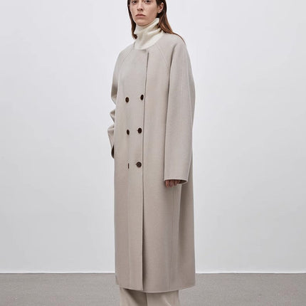 "Assassin's Creed" removable scarf collar, woolen coat for women,