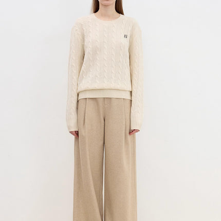 "Leisure Moments" classic low-waisted loose casual straight pants