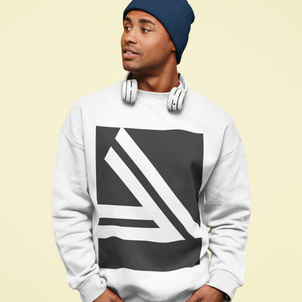 Men's Double Slanted Logo Crewneck Sweatshirt