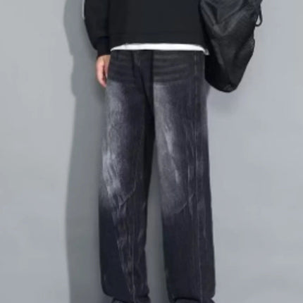 Men's Full Size Wash Loose Fit Jeans Plus Size