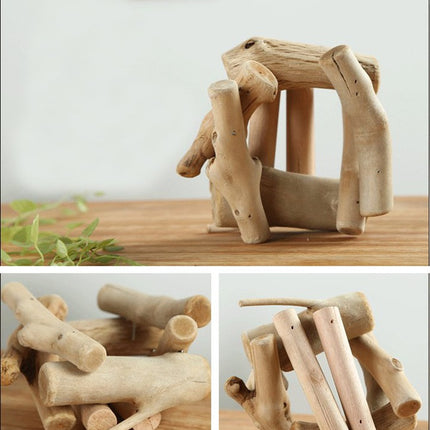 Wood Candle Holder Set