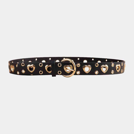 Shape Alloy Detail PU Leather Belt