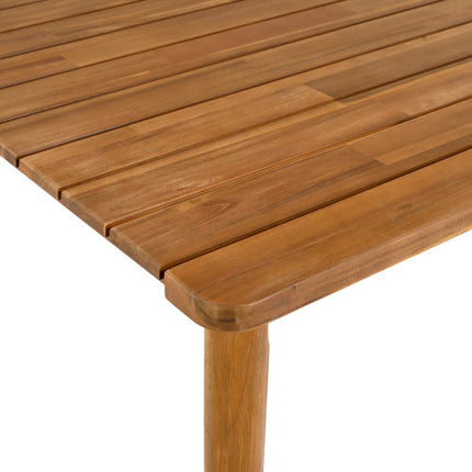 Acacia Wood Dining Table 6-Person Outdoor Table, Farmhouse Furniture