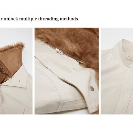 Fireladyfur Women’s Goose Down Parka coat with Toscana Shearling