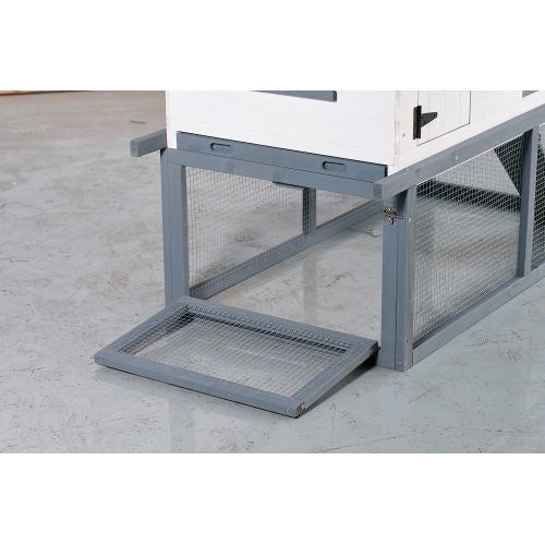 53-inch Double-tier Wooden Outdoor Indoor Waterproof Chicken Coop And
