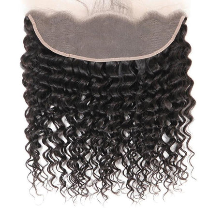 10A Grade 3/4 Deep Wave Human Hair bundles with 4x4 Closures & 13x4 Fr