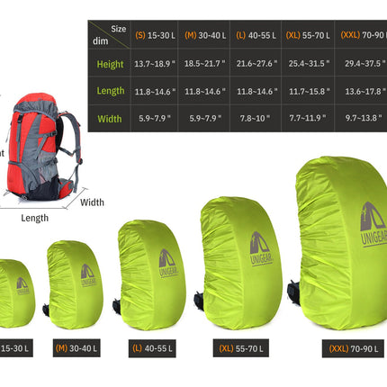 Backpack Rain Cover - Waterproof 5000mm 10L~90L