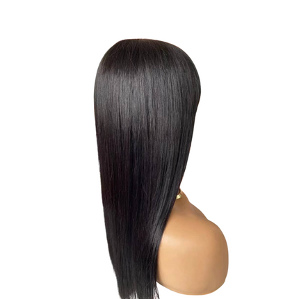 Straight Human Hair Wigs With Bangs Full Machine Made Brazilian Human