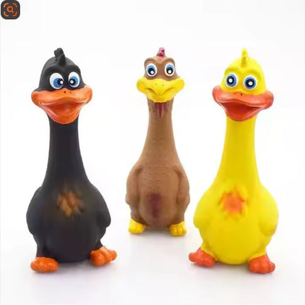 US LOCAL STOCK Hiphoppet New Latex Interactive Dog Chew Toys Cute Duck