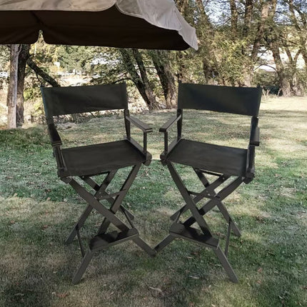 Casual Home Director's Chair, Black Frame Black Canvas,Suitable For