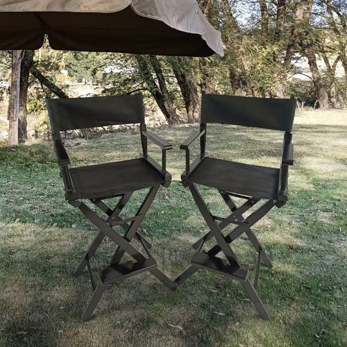 Casual Home Director's Chair, Black Frame Black Canvas,Suitable For