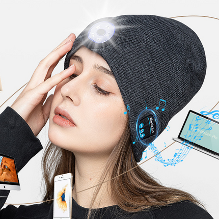 Glow Wireless Music Call Warm Earphone Hat
