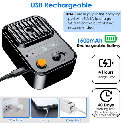 Black-Green Color Options -- 1Pc Ultrasonic Anti-Barking Device