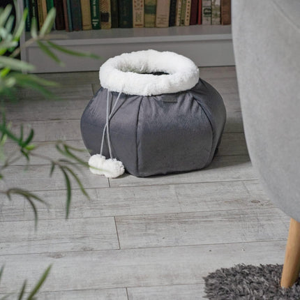 Cat Beds for Indoor Cats   Cat Cave Bed Plush Round Soft Pet Tent with