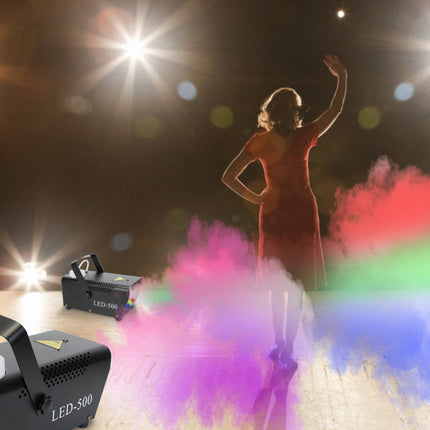 1Pc 400W Fog Machine RGB LED Party Club DJ Fogger Rapid Heating Remote