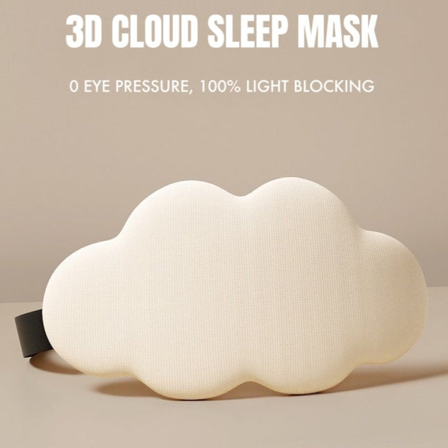3D Contoured Puffy Cute Could Sleep Eye Mask - Ultra Lightproof and