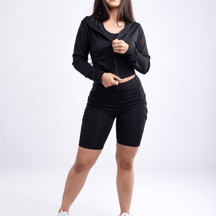 JupiterGear Athletic Zip-Up Crop Hoodie Jacket