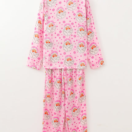 Christmas Santa Snowflake Shirt and Pants Pajama Set
