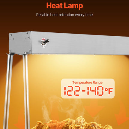 Commercial Food Heat Lamp 750W Electric Food Warmer For Restaurant &