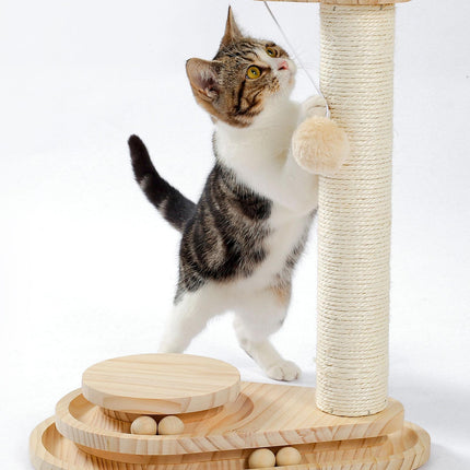 Indoor Cat Soft Scratching Board And Interactive Ball Track Toy Cat