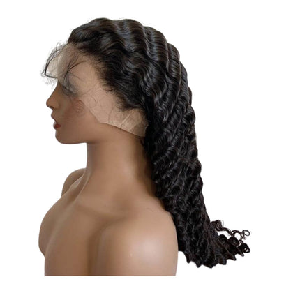 13x4 HD Transparent Lace Frontal Loose Deep Wave Human Hair Wigs 200%