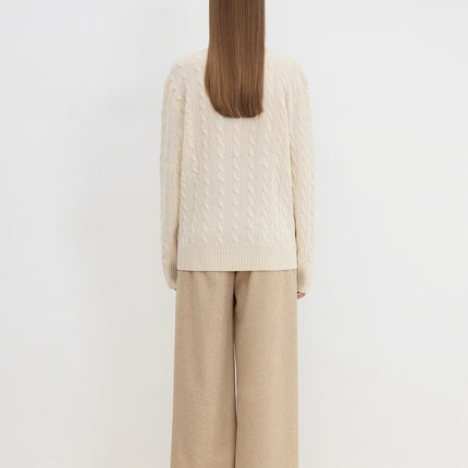 "Leisure Moments" classic low-waisted loose casual straight pants