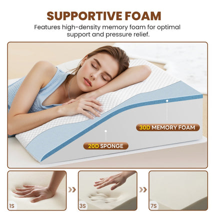 Wedge Pillow, Body Pillow , White& Grey