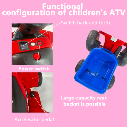 Ride On Toys For Toddlers 1.5-4 Years Old,   With Rear Bucket, Forward