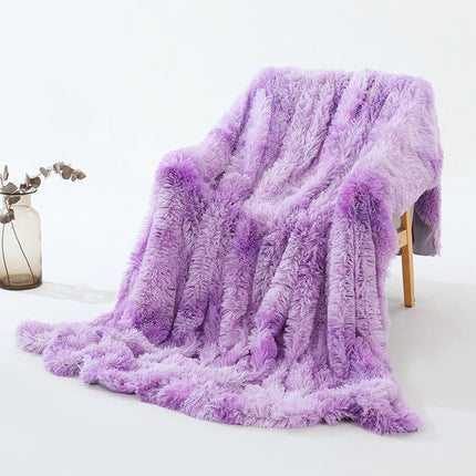Warm Fluffy Shaggy Throw Blanket Bedspread Faux Fur