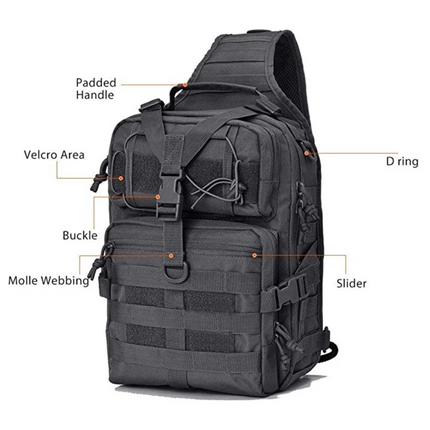 JupiterGear Tactical Military Sling Backpack 15L Shoulder Bag Molle