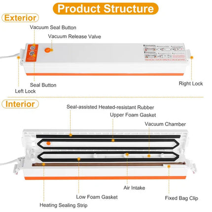 Dry And Wet Electric Vacuum Sealer Machine Household Automatic Food