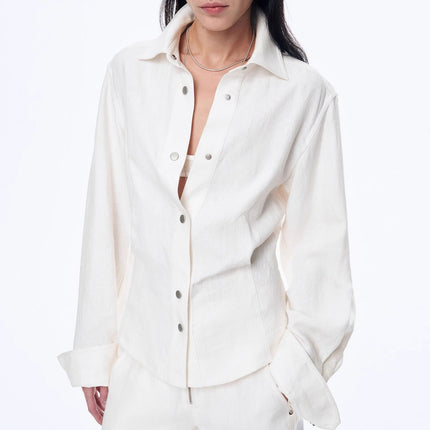 Refreshing breathable twill linen deconstructed silhouette old money