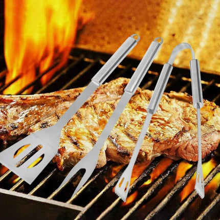 3 PCS Stainless Steel BBQ Grill Utensils Set