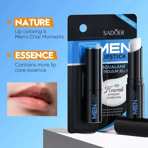 SADOER Men's Lip Balm Moisturizing Anti Cracking Repair Nourishing