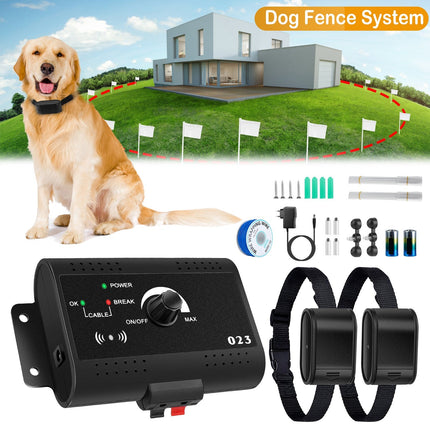 1Set Electric Dog Fence System Pet Tone Shock Boundary Containment