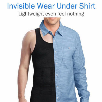Men's Slimming Vest Body Shaper Corrective Posture Belly Compression