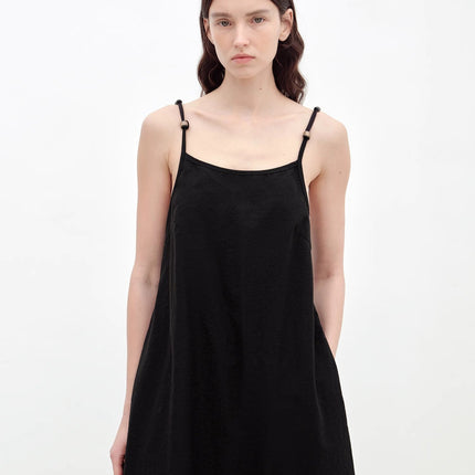 "Island Walk" Cotton Beaded Sling Dress