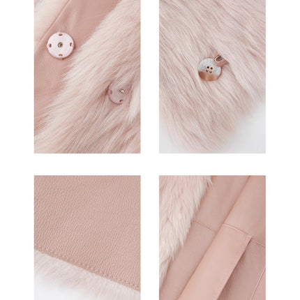 Fireladyfur Women's Pink Tuscan Sheepskin Coat“Babylon Phantom Nights”