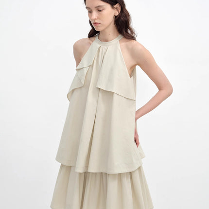 "Floating Island Manor" small stand-up collar design asymmetrical