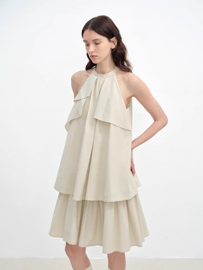 "Floating Island Manor" small stand-up collar design asymmetrical