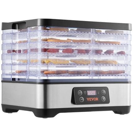 Food Dehydrator Machine, 5-Tray Fruit Dehydrator, 300W Electric Food