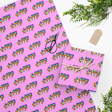 Love Rainbow Wrapping Paper