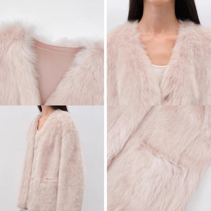 Fireladyfur Women's Pink Tuscan Sheepskin Coat“Babylon Phantom Nights”