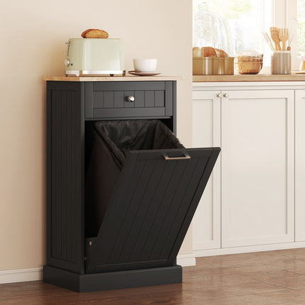 Kitchen Tilt Out Trash Bin Cabinet Free Standing Recycling Cabinet