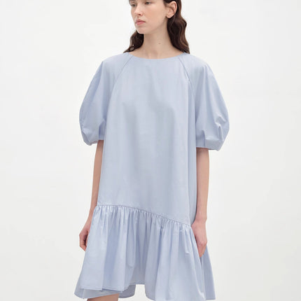 "Ailande" round neck puff sleeve temperament dress for women summer