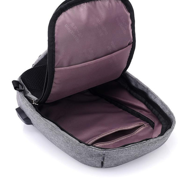 Small Anti-theft Chest Bag With USB Charging Port For Men