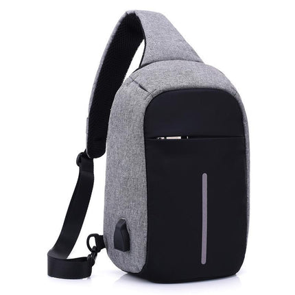 Small Anti-theft Chest Bag With USB Charging Port For Men