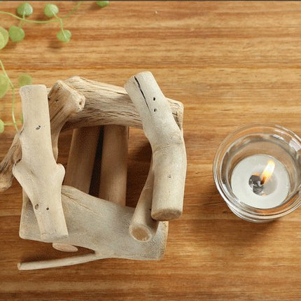 Wood Candle Holder Set